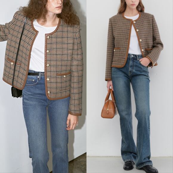 Dunst Jackets & Blazers - Dunst Tweed Check Jacket
